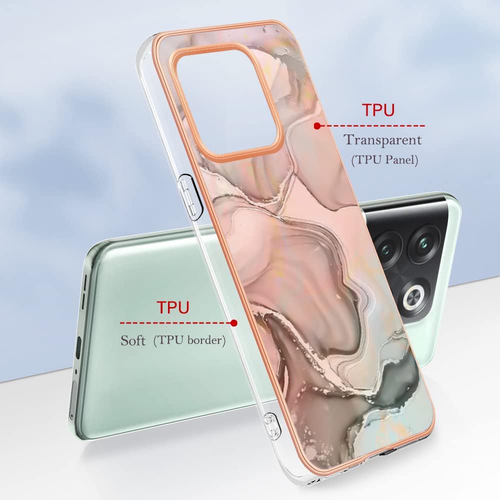 Funda para OnePlus 10T 5G, OnePlus ACE Pro, TPU suave + patrón de mármol IMD diseño delgado mejorado para cámara y protección de pantalla para niñas