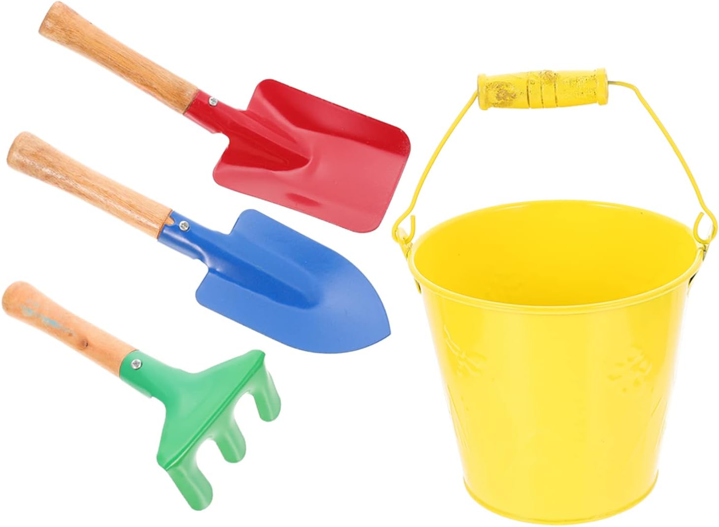 Toddmomy Juguetes para niños, herramientas de jardín, juego de 4 piezas de herramientas de jardinería para niños, arena y playa, equipo de
