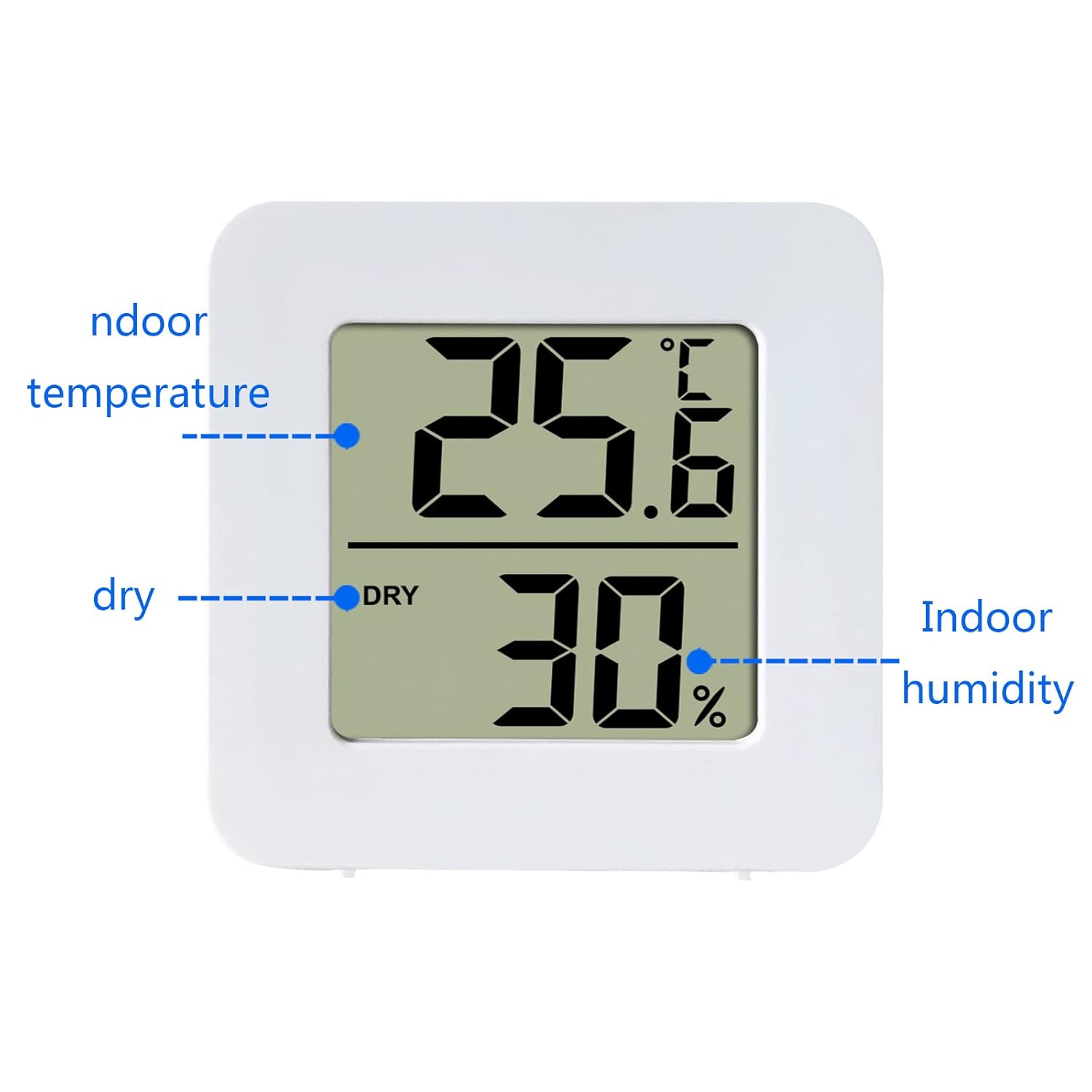 Termómetro digital LCD higrómetro interior habitación electrónica temperatura humedad medidor sensor medidor estación meteorológica