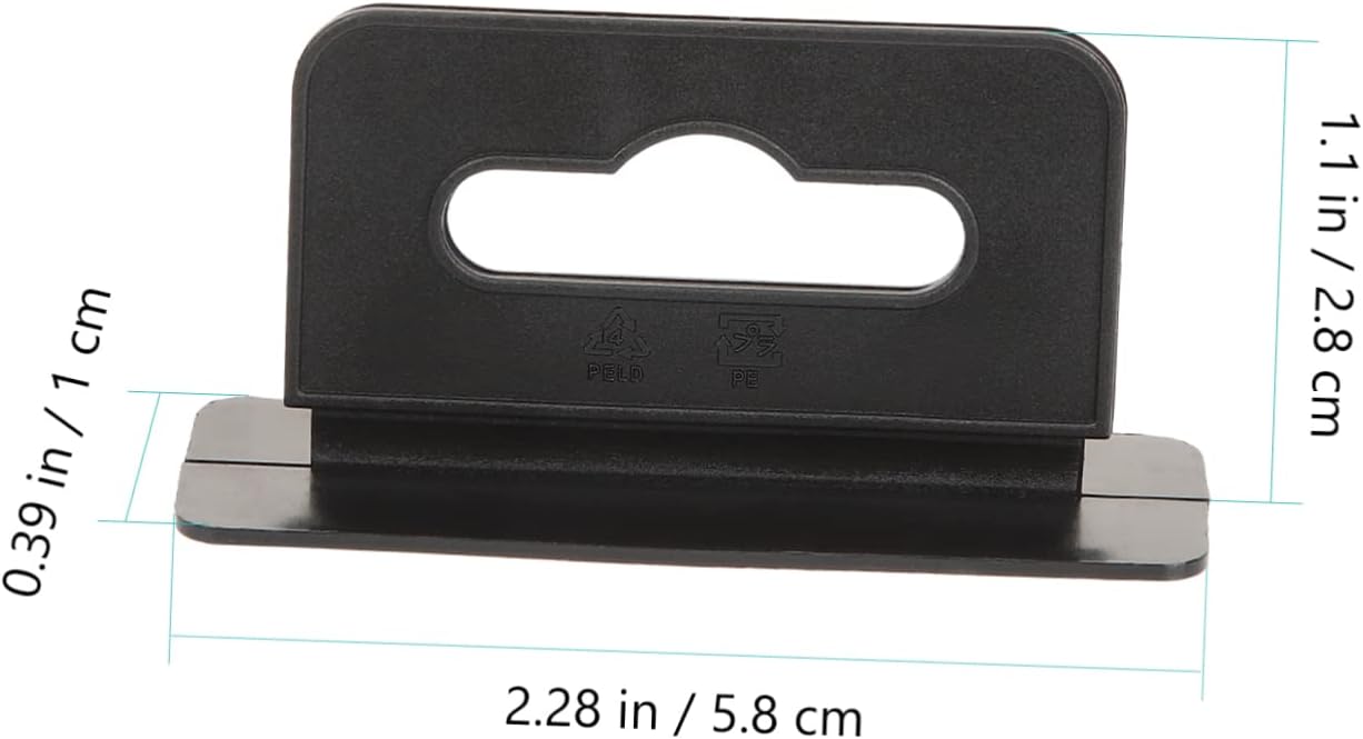 Cabilock 200 Uds. Gancho de ranura para colgar Pegboard, etiquetas adhesivas, gancho de agujero de ranura, pestañas adhesivas, ganchos de plástico
