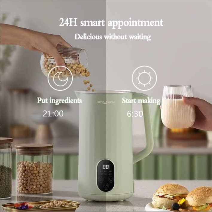 LMFUEN Máquina automática de leche de soja y nueces, 27 onzas líquidas, procesador de alimentos, pasta de arroz, jugo, licuadora caliente de