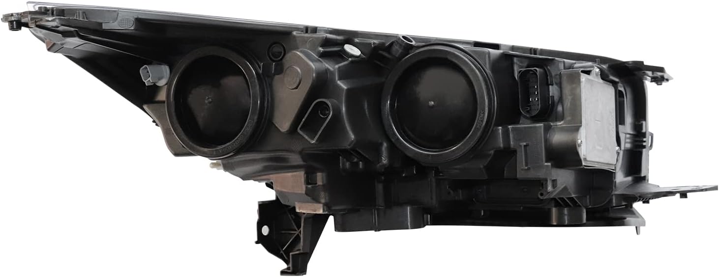 CNCEST Faros delanteros halógenos cromados sin LED DRL, ajuste directo, carcasa cromada, lente transparente para modelos Ford Escape 2017-2019, lado
