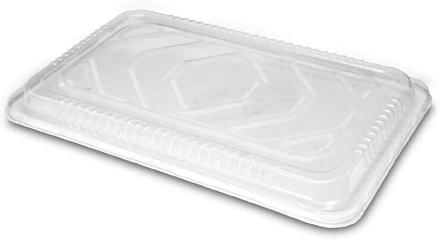 Sartenes desechables de aluminio de tamaño completo para hornear galletas  Bandeja antiadherente duradera y reutilizable con tapas de cúpula.  10