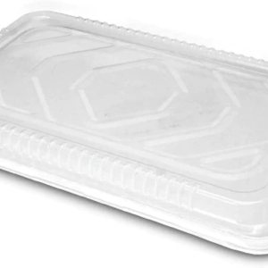 Sartenes desechables de aluminio de tamaño completo para hornear galletas  Bandeja antiadherente duradera y reutilizable con tapas de cúpula.  10 Sartenes desechables de aluminio de tamaño completo para hornear galletas  Bandeja antiadherente duradera y reutilizable con tapas de cúpula.  10