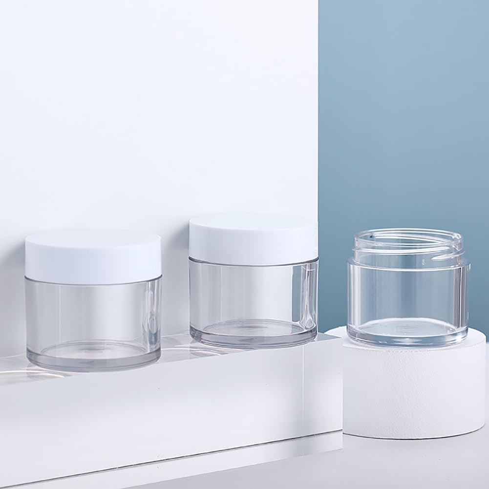 10 frascos de plástico recargables de 1.0 fl oz y 1 oz pequeños frascos para cosméticos, tarros redondos transparentes, tarros vacíos para cremas,