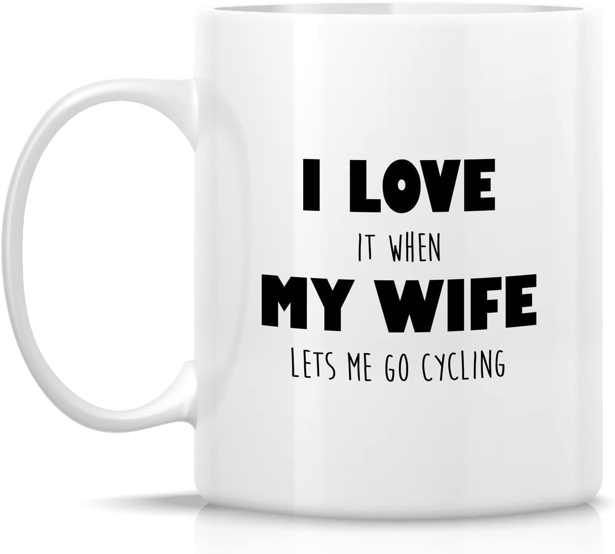 Retreez Taza divertida  Taza de café de cerámica con texto en inglés “I Love My Wife”, de 11 onzas, divertida, sarcasmo, sarcástico, motivacional,