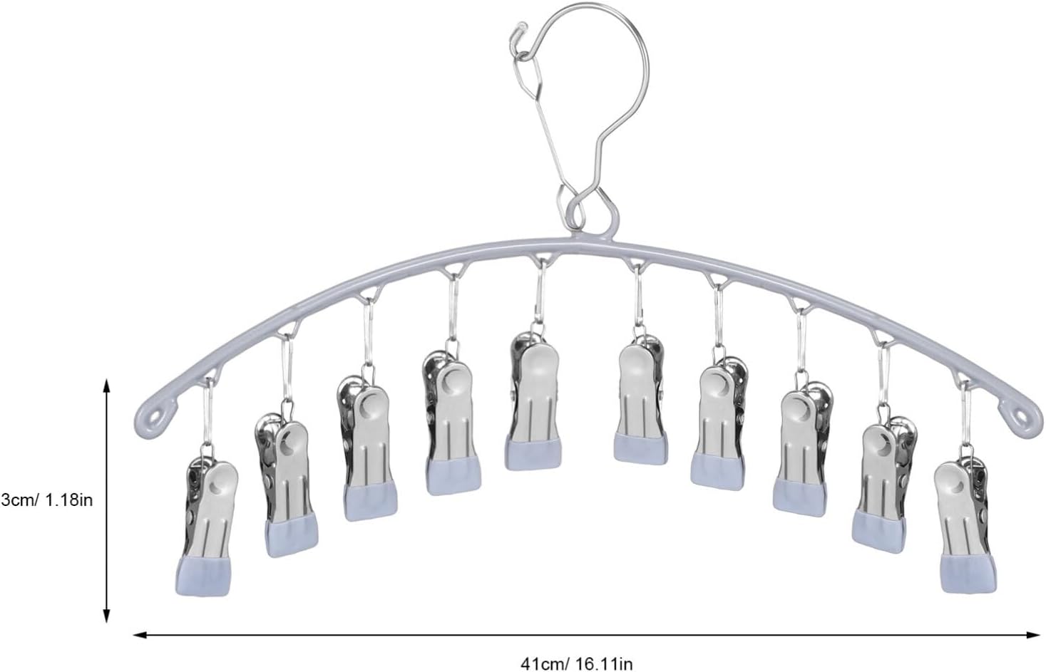Alipis Organizador de sombreros para percha, calcetines de metal para gorras de béisbol para armario con 20 clips, soporte para sombreros a prueba