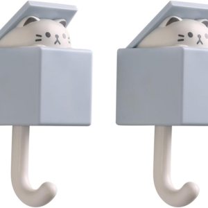 2 ganchos creativos para abrigos, lindos ganchos de pared para colgar sombreros, abrigos, llaves y toallas, práctico gancho de gato para decoración 2 ganchos creativos para abrigos, lindos ganchos de pared para colgar sombreros, abrigos, llaves y toallas, práctico gancho de gato para decoración