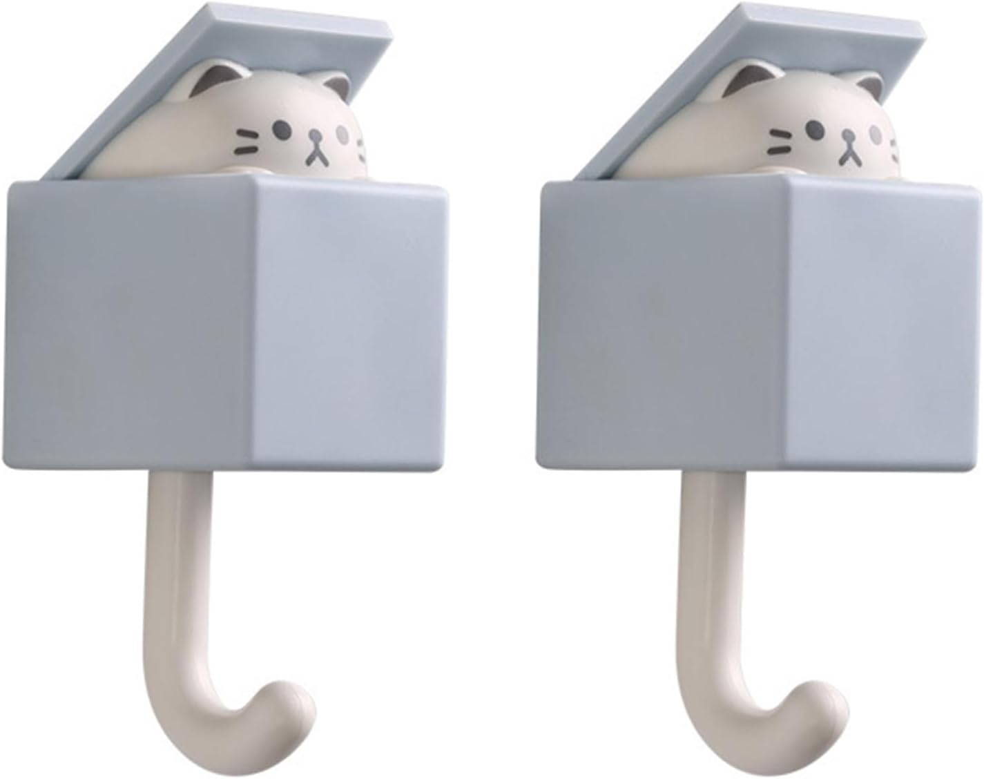 2 ganchos creativos para abrigos, lindos ganchos de pared para colgar sombreros, abrigos, llaves y toallas, práctico gancho de gato para decoración