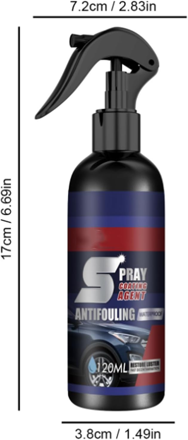 Agente de renovación de revestimiento multifuncional, aerosol de agente de recubrimiento de automóvil, spray de recubrimiento rápido 3 en 1 de alta