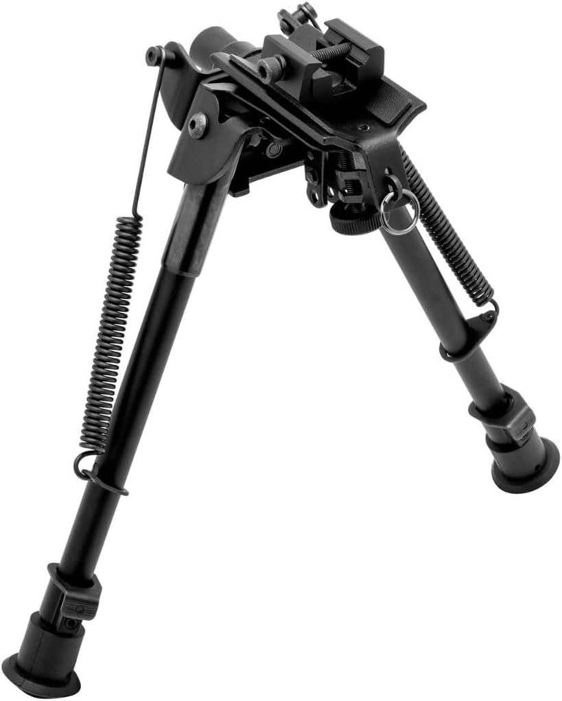 TRUGLO Tac Pod All-Metal Adjustable Lightweight Versatile Durable Portable Rifle Bipod for Bench or Prone Shooting – Base Style & Leg Length Options