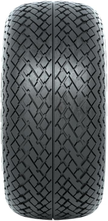 GTW Combo de ruedas y neumáticos para carrito de golf de 8 pulgadas  GTW Stone Steel Wheels on 18×8.5-8 Duro Sawtooth Street Neumáticos  Juego de 4