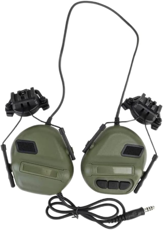 Auriculares tácticos, orejeras tácticas, orejeras militares Airsoft Cs Combat Headset,Auriculares de caza del ejército,Auriculares de caza de caza