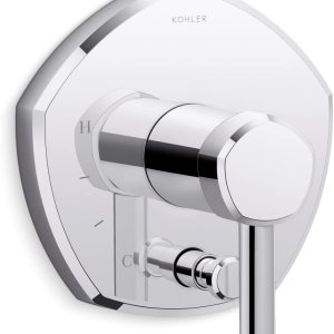 Kohler T27044-4-CP Occasion Rite-Temp embellecedor de válvula de ducha con desviador y manilla de palanca, cromo pulido Kohler T27044-4-CP Occasion Rite-Temp embellecedor de válvula de ducha con desviador y manilla de palanca, cromo pulido