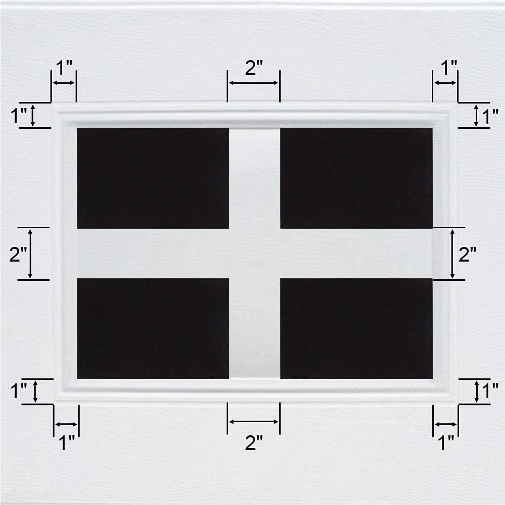 WINSOON Ventana magnética decorativa para puerta de garaje, imanes de imitación para puerta de garaje, accesorios decorativos magnéticos para puerta