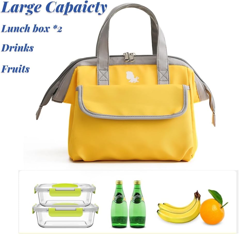 Lonchera térmica reutilizable para hombres y mujeres, a prueba de fugas, lonchera Bento con bolsa para utensilios, lonchera para trabajo,