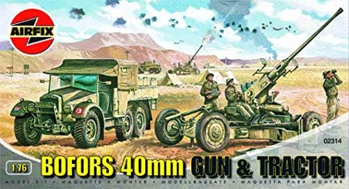 Airfix Bofors – Pistola y tractor de 1.575 in (176 Vintage Classics Militar) Kit de modelo de plástico militar A02314V