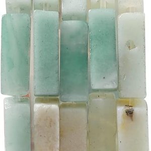 Cuentas de tubo de amazonita natural de 0.512 x 0.157 in, 30 cuentas rectangulares sueltas de semi piedras preciosas para diseño de joyería Cuentas de tubo de amazonita natural de 0.512 x 0.157 in, 30 cuentas rectangulares sueltas de semi piedras preciosas para diseño de joyería
