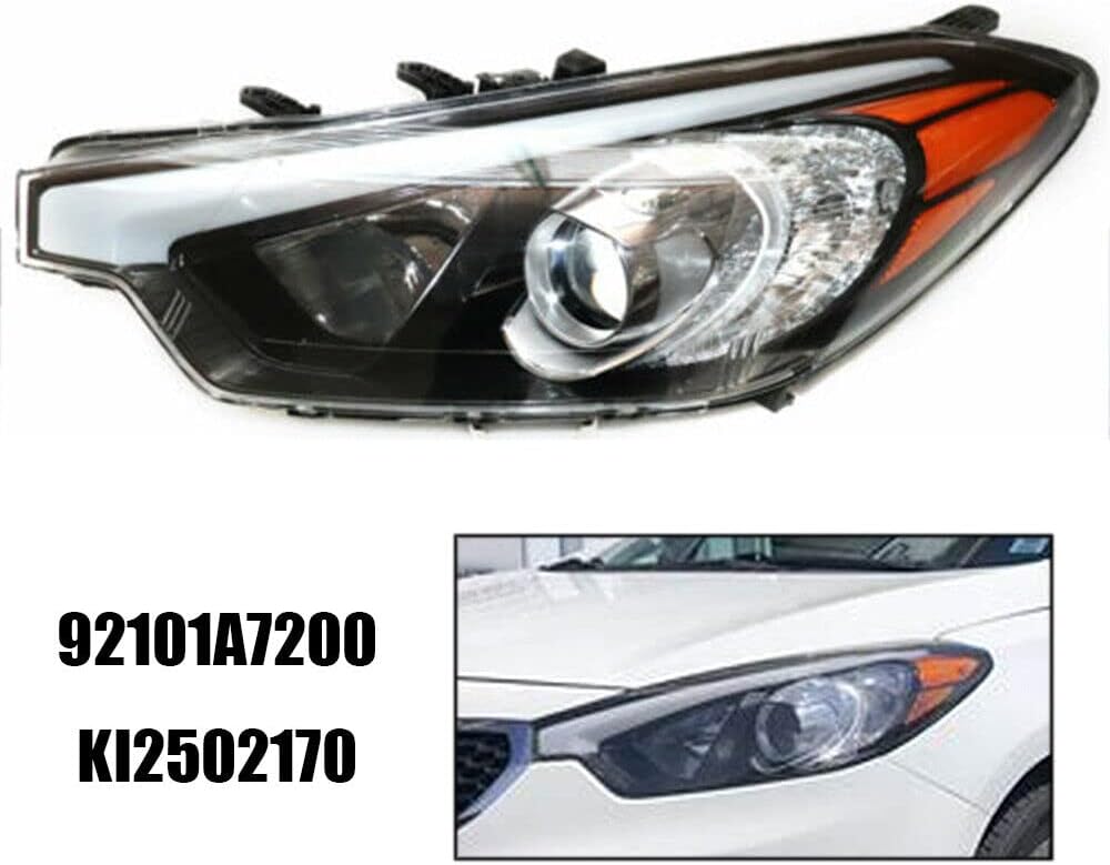 BJTDLLX Conjunto de faros delanteros para KIA ForteForte KoupForte5 2014 2015 2016, faro OEM 92101A7200, KI2502170, lado del conductor (izquierda)