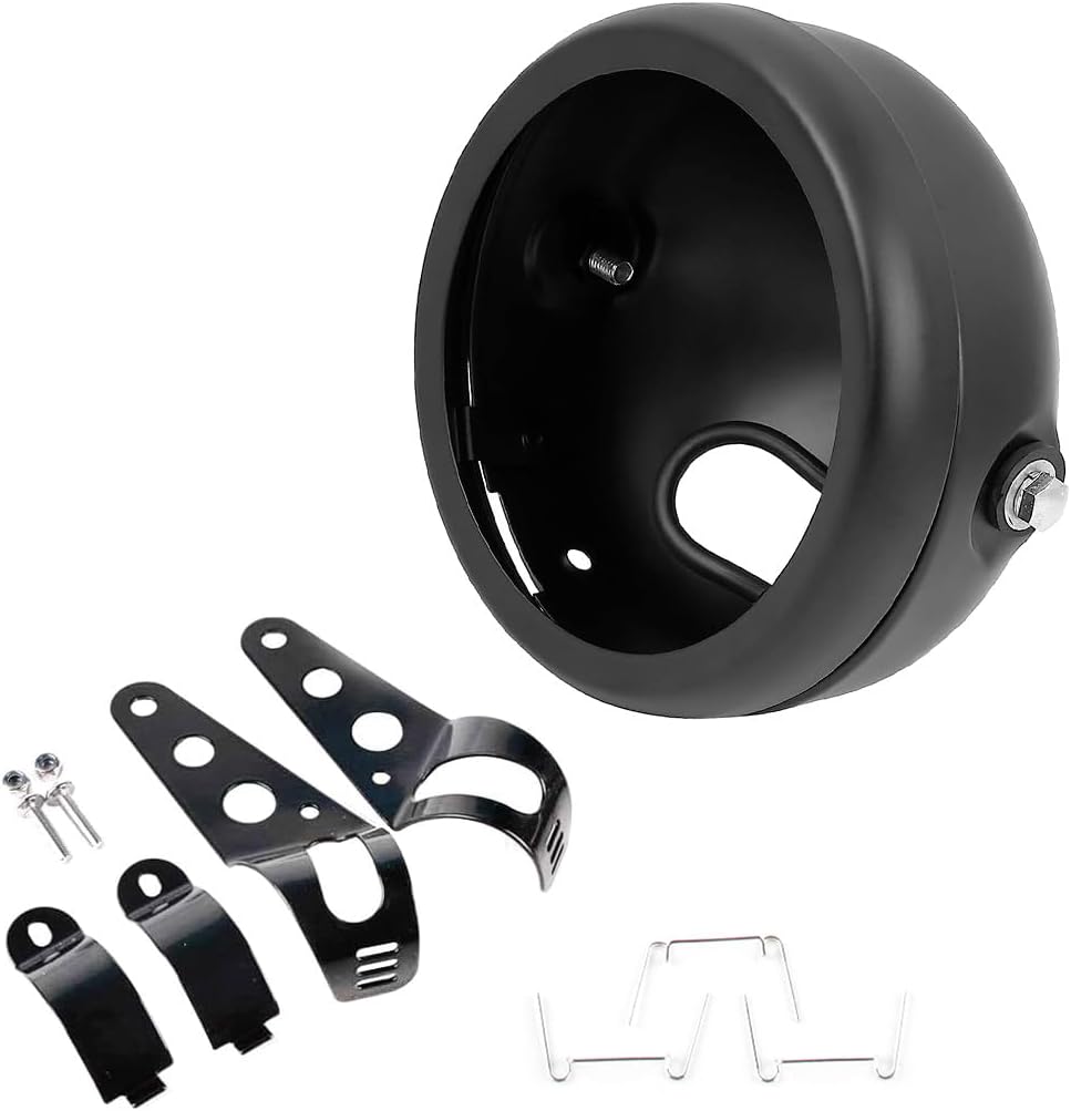 vosicky 5 34 pulgadas 5.75 pulgadas faros delanteros para Harley Davidson, Color Negro.