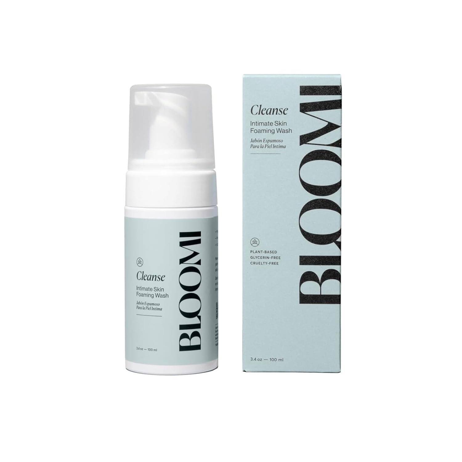 Bloomi Cleanse Intimate Skin Foaming Wash – Jabón hidratante de aloe vera para áreas íntimas, suave y calmante higiene femenina hidratante para