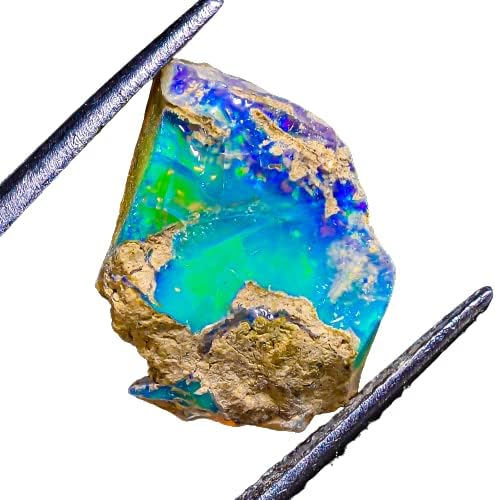 Ópalo áspero de 3.2 unidades, mezcla natural, piedra preciosa etíope de roca de cristal crudo para la fabricación de joyas, envoltura de alambre,