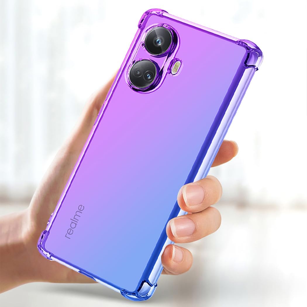 Gufuwo Funda para Realme 10 Pro+ 5GRealme 10 Pro Plus Linda funda para niñas y mujeres, degradado, delgada, antiarañazos, TPU suave, funda
