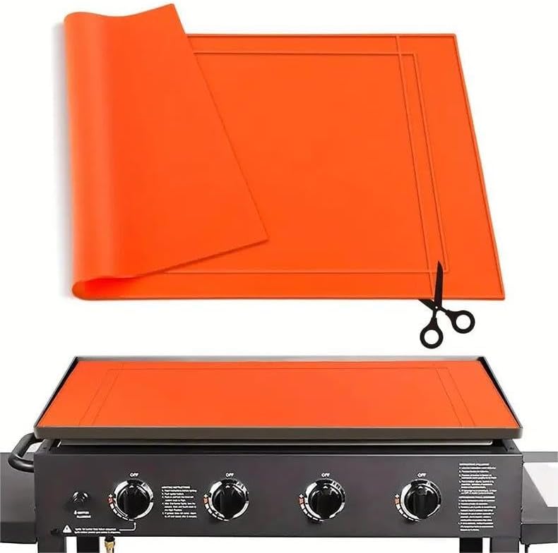 Alfombrilla de silicona de 36 pulgadas, alfombrilla de parrilla Blackstone, cubierta de silicona de grado alimenticio resistente para parrilla