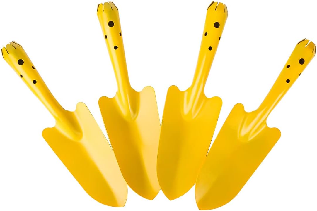 Palas de mano para niños, de 11 pulgadas, juego de pala de playa con recubrimiento en polvo, palas de césped para uso en interiores y exteriores