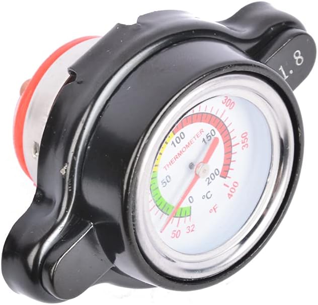 Tapa de radiador de presión con medidor de temperatura compatible con Honda, Kawasaki, Suzuki, Yamaha, Polaris Ranger, Husqvarna Dirt Bike, KTM, más