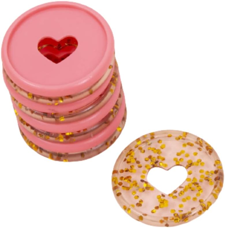 Craftelier – Anillos de disco de plástico M con corazón para encuadernar planificadores o álbumes  Ideal para álbumes de recortes y manualidades