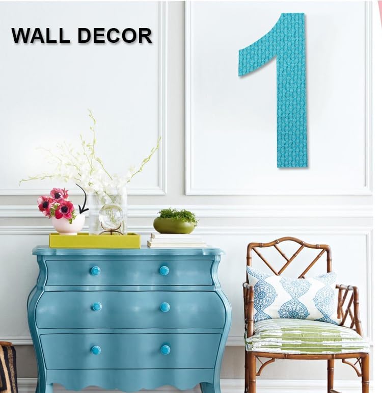 Tablero grande de madera de 12 pulgadas de grosor con número 1, 14 de pulgada de grosor, sin terminar, tablero de madera en blanco para decoración