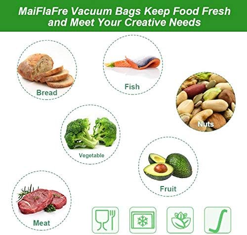 Bolsas selladoras al vacío de 200 galones de 11 x 16 pulgadas con grado comercial, sin BPA, resistentes. Bolsas selladoras al vacío compatibles con
