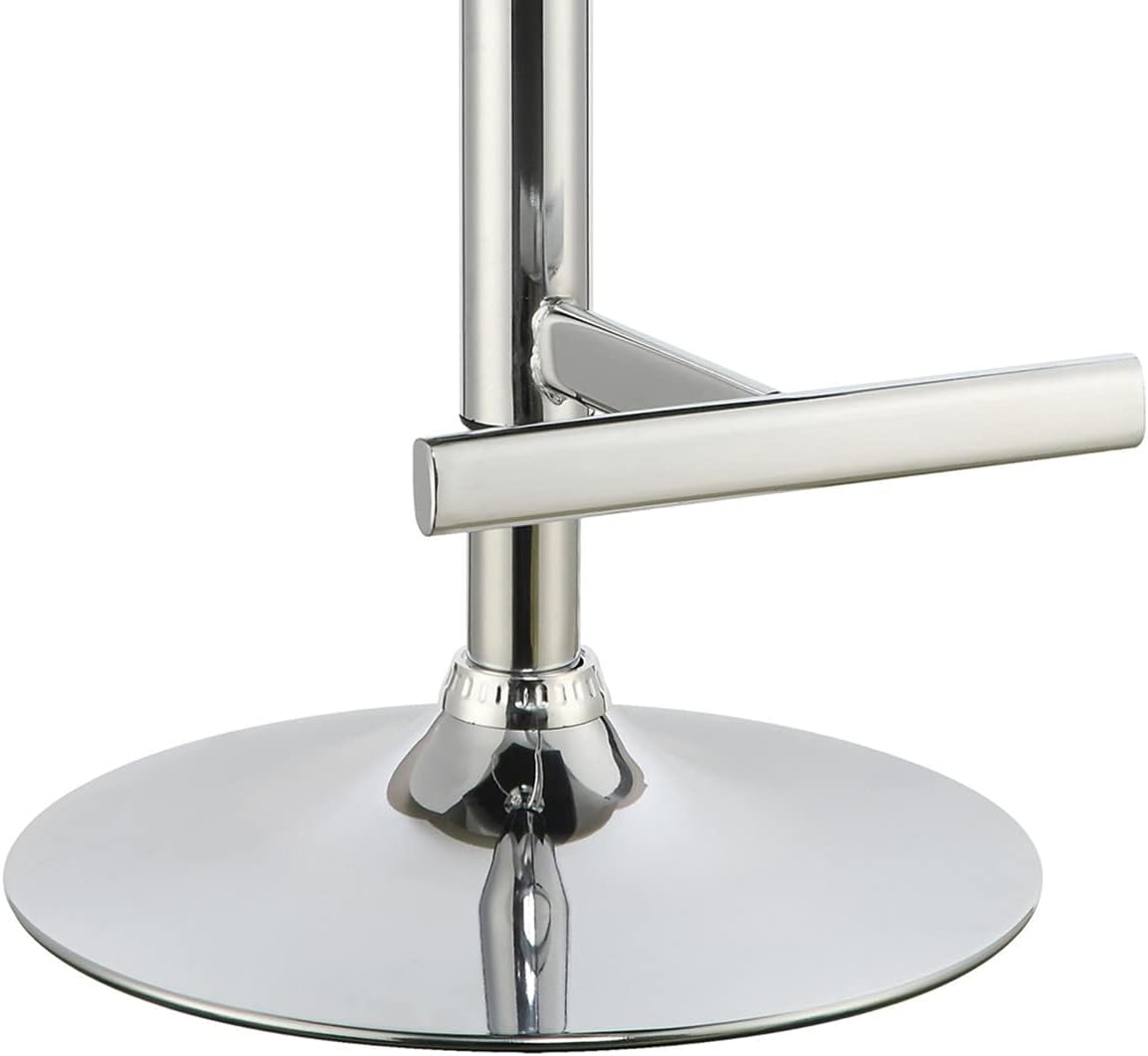 Taburete de bar ajustable Coaster 29″ negro y cromado 102554