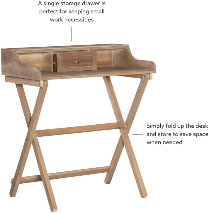 Riverbay Furniture Escritorio plegable en gris lavado