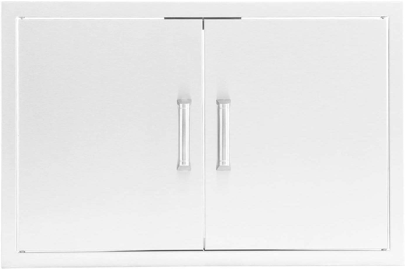 BBQGUYS Puerta de acceso doble de acero inoxidable de 25 pulgadas Signature – Contempo