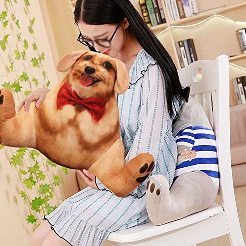 MOCOHANA Almohada lumbar de felpa con forma de perro de dibujos animados, almohada de lectura, cojín de respaldo para el hogar y la oficina (perro