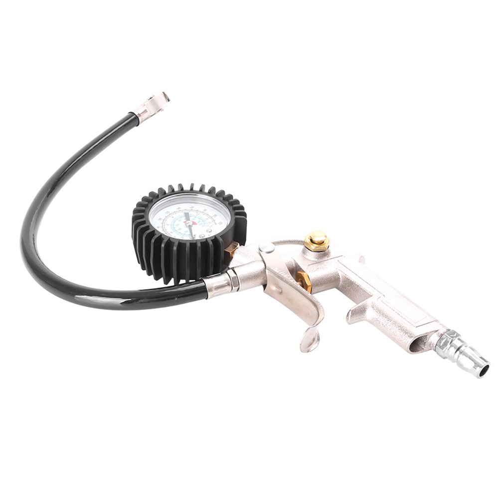GZYF 220psi Inflador digital de neumáticos de coche Medidor de presión de aire Pistola Chuck Manguera flexible