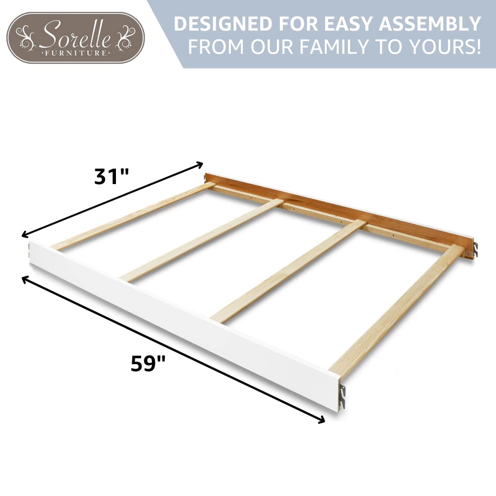 Sorelle Furniture Rieles para niños pequeños y rieles para cama de tamaño completo, kit de conversión de riel de cama y cuna de madera Sorelle,