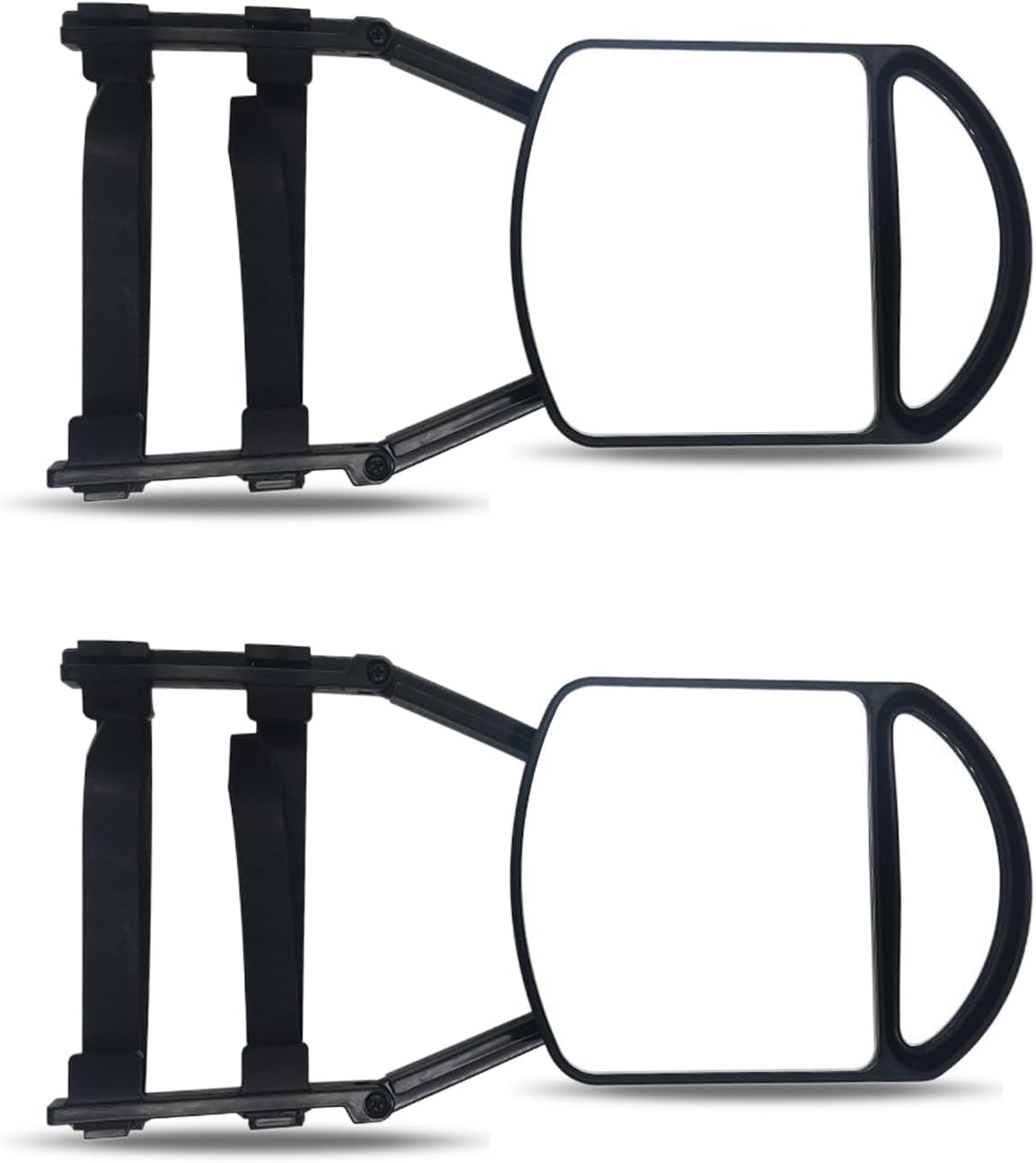 Ajxn 2 extensiones de espejo de automóvil, espejo de extensión lateral con clip, espejos de remolque con abrazadera, espejos de remolque