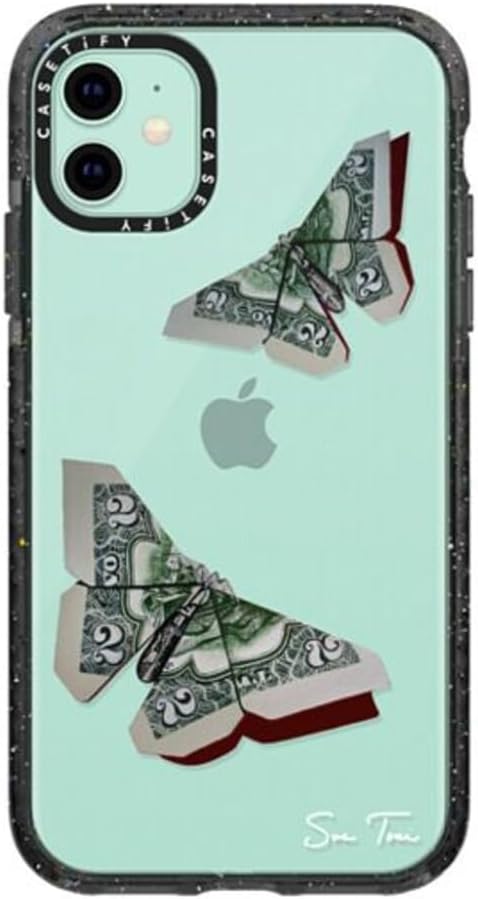 CASETiFY Funda Impact para iPhone 11, color negro transparente