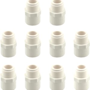 10 unids 12 pulgada blanco de 2 vías PVC adaptador macho accesorios de tubería adaptador de manguera de PVC acoplamiento con rosca macho de 12 10 unids 12 pulgada blanco de 2 vías PVC adaptador macho accesorios de tubería adaptador de manguera de PVC acoplamiento con rosca macho de 12