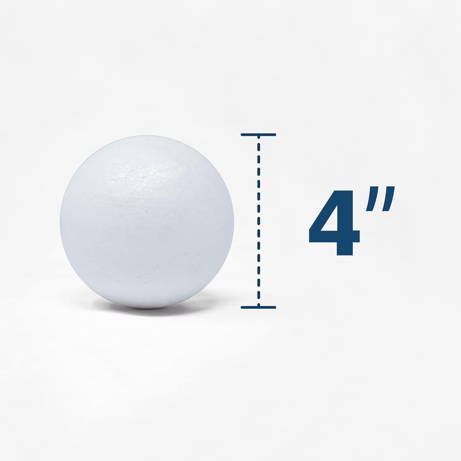 Evershine Paquete de 12 bolas de espuma para manualidades de 4 pulgadas, bolas blancas de poliestireno de espuma para manualidades y proyectos