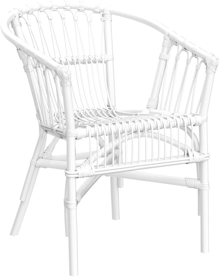 Safavieh Home Adriana Coastal White Rattan (juego de 2) Silla decorativa, 0
