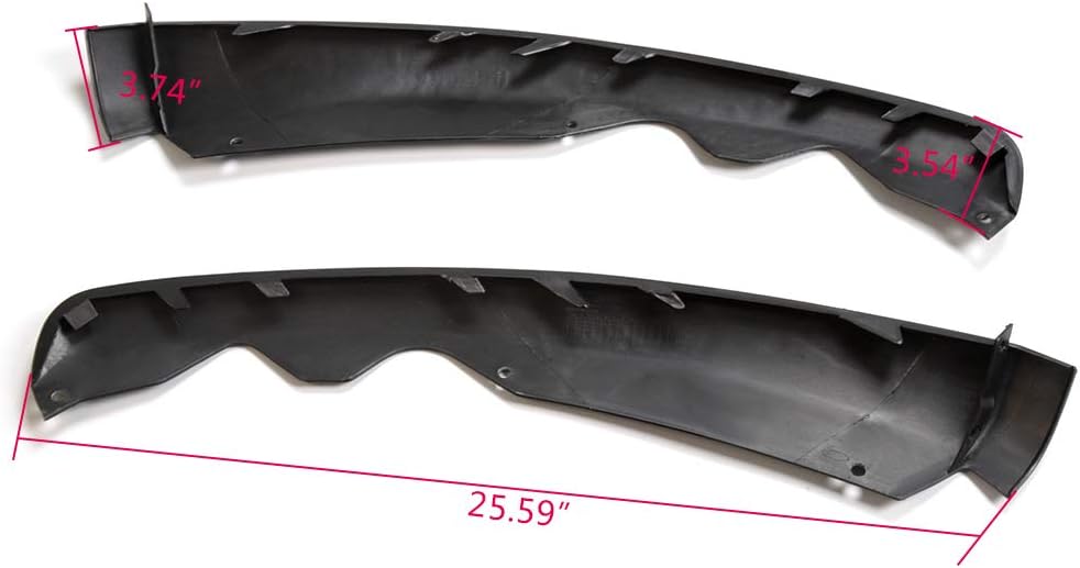 PIT66 Deflector de aire para represa, compatible con Ford Fusion 13-16 4 puertas parachoques delantero inferior panel de cenefa lateral derecho e