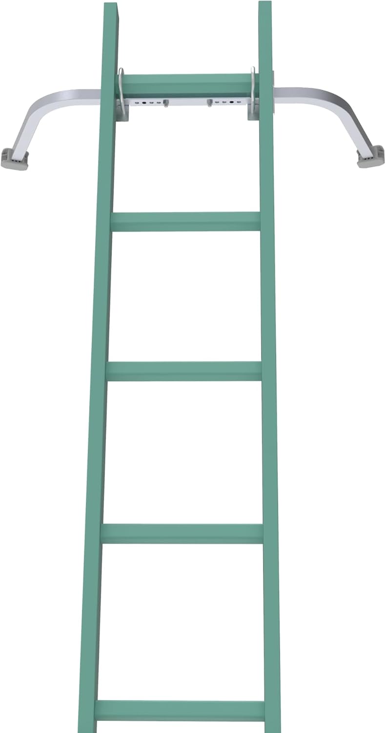Estabilizador de escalera, accesorio estabilizador de escalera extendido para canaleta de techo y pared, escalera, separador de aluminio para