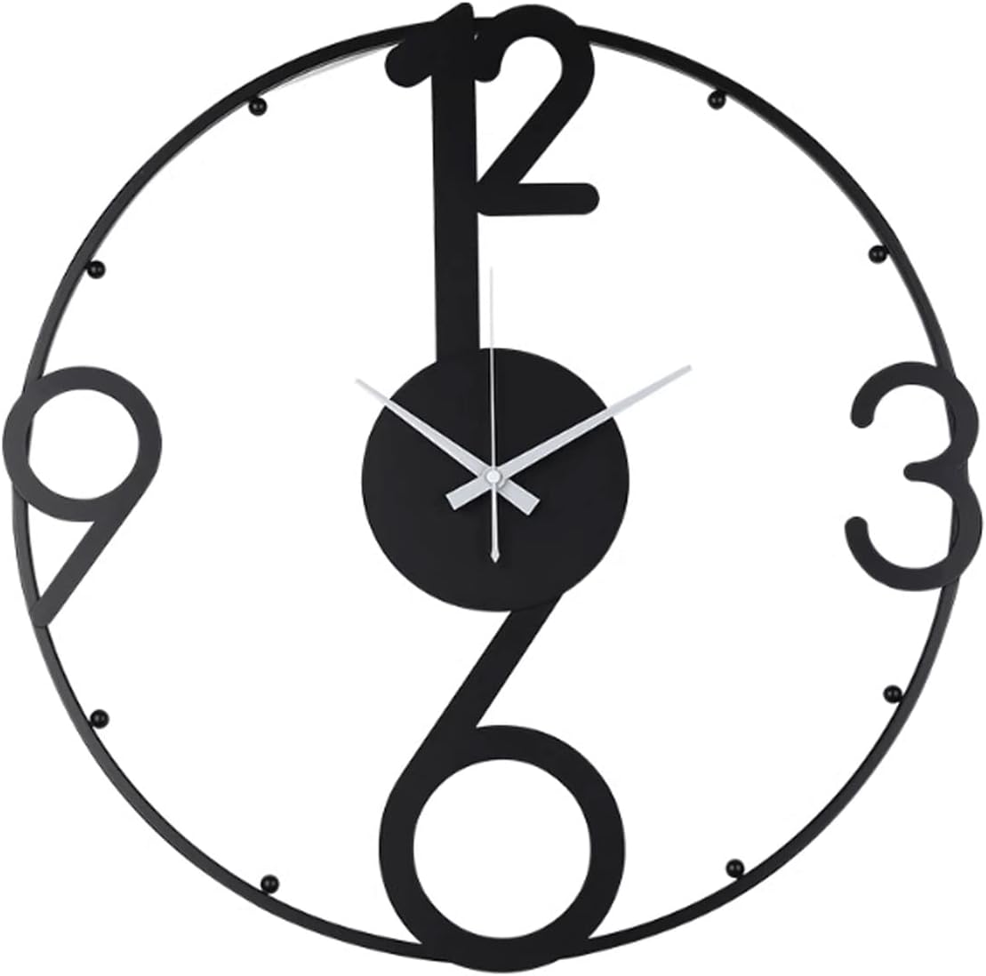 Reloj de pared Large Metal Wall Clock Silent Non-Ticking 20 Inch Modern Minimalist Decorative Luxury Art Wall Clock for Living Room Dining Room Decor