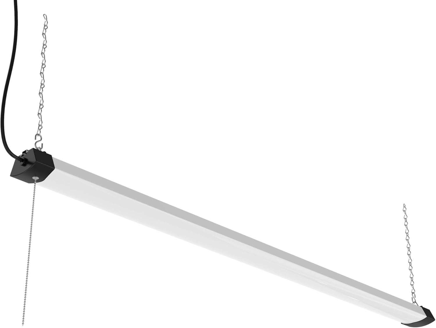 DYMOND Lámpara LED envolvente de 4 pies y 40 W con cadena de tracción, luz diurna blanca 5000 K para garaje, taller, sótano