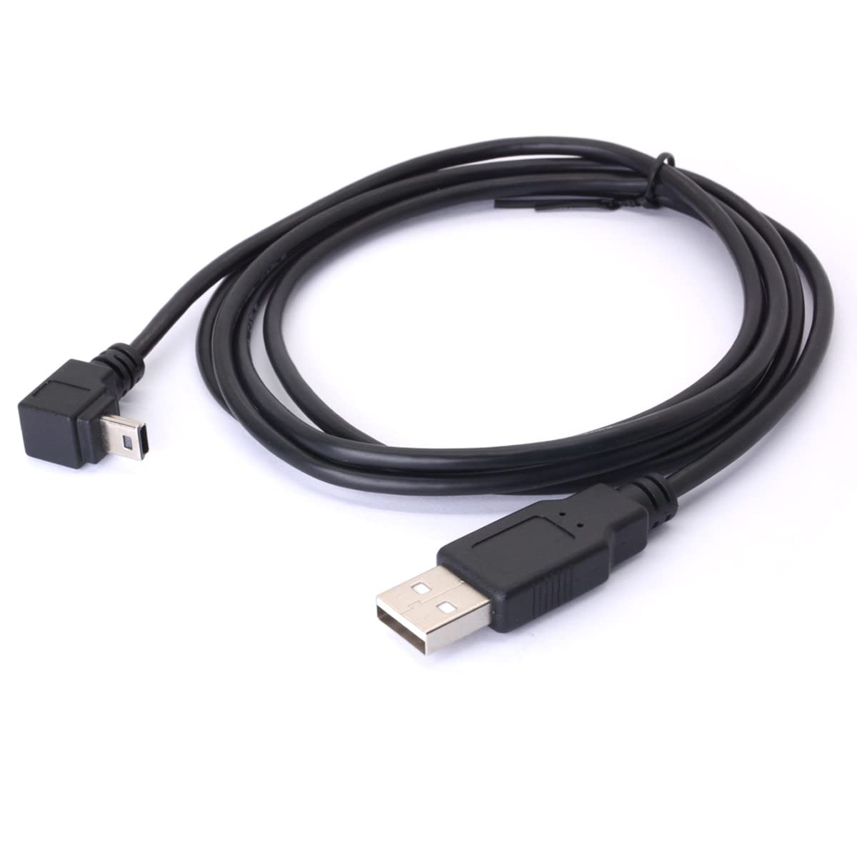 Cable USB 2.0 A macho a ángulo mini, 90 grados de ángulo hacia arriba Mini 5P Cable de carga de sincronización de datos para Garmin Dash Cam Car