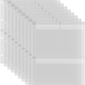 Paquete de 10 bolsillos de plástico tamaño A4, 4 agujeros, carpetas de PVC impermeables, bolsa de hojas sueltas para presupuestos, bolsas de hojas Paquete de 10 bolsillos de plástico tamaño A4, 4 agujeros, carpetas de PVC impermeables, bolsa de hojas sueltas para presupuestos, bolsas de hojas